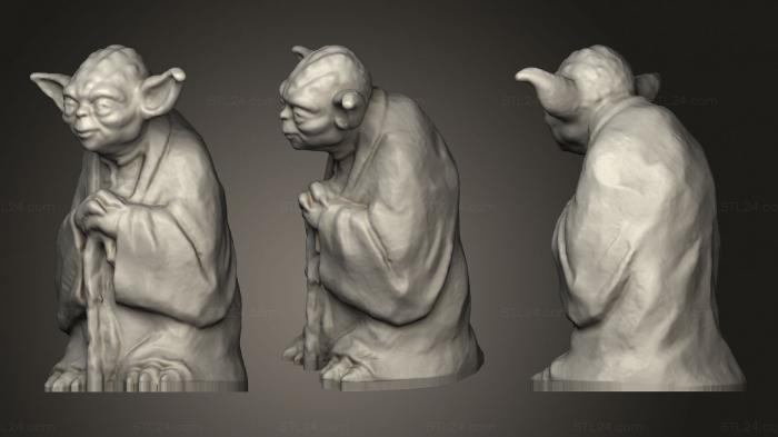 Figurines heroes, monsters and demons (Yoda 567, STKM_3897) 3D models for cnc